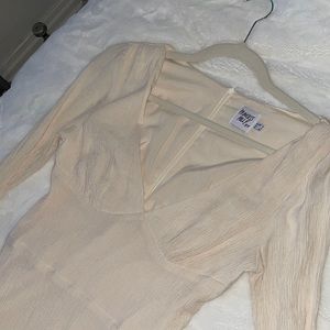 White linen mini dress